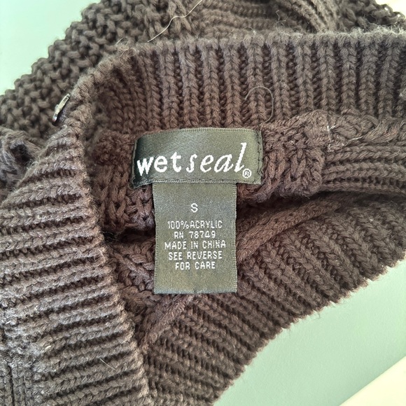 Vintage‎ Wet Seal Women's Size Small Halter Top Knitted Indie Y2K Festival Black - Picture 6 of 8